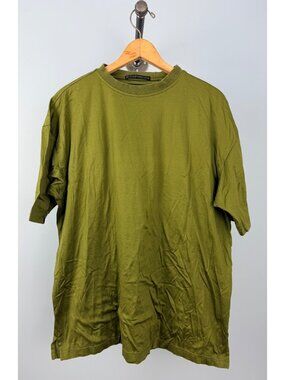 Bugatchi Uomo Mens Large Green 100% Mercerized Cotton T-Shirt